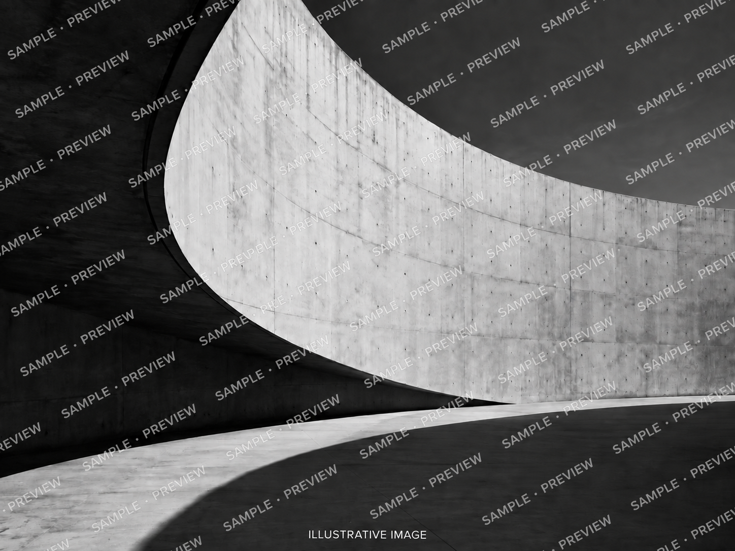 Geometry of Light — illustrative black-and-white sample, not an exhibition photograph
